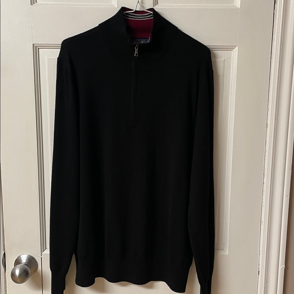 Brooks Brothers washable extra-fine merino wool half-zip sweater men’s size L - Picture 2 of 15